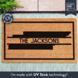 Us State Map Door Mat - Tennessee Family Monogram Doormat Closing Gift Silhouette Rug Realtor Home Decor - thumbnail 1