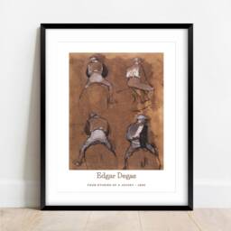 Edgar Degas Horse Racing Art Print Jockey Studies - thumbnail 2