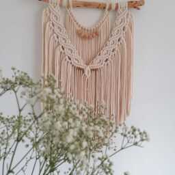 Handwoven Macrame Wall Hanging Boho Home Decor - thumbnail 4