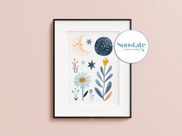 Wildflowers Nursery Prints, Wall Art, Baby Boys Room, Floral Prints For Nursery, Poster, Decor, Girls Room