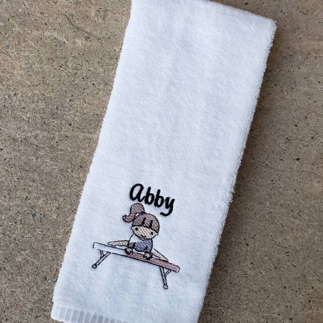 New Personalized Gymnast Sweat Towel, Gymnastics Gifts, Sports Towel - image 1