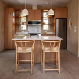 Modern Ceramic Pendant Light, Sculptural Dome Chandelier, Clean Lines - Plug In, Naaya Mini Dome - thumbnail 3