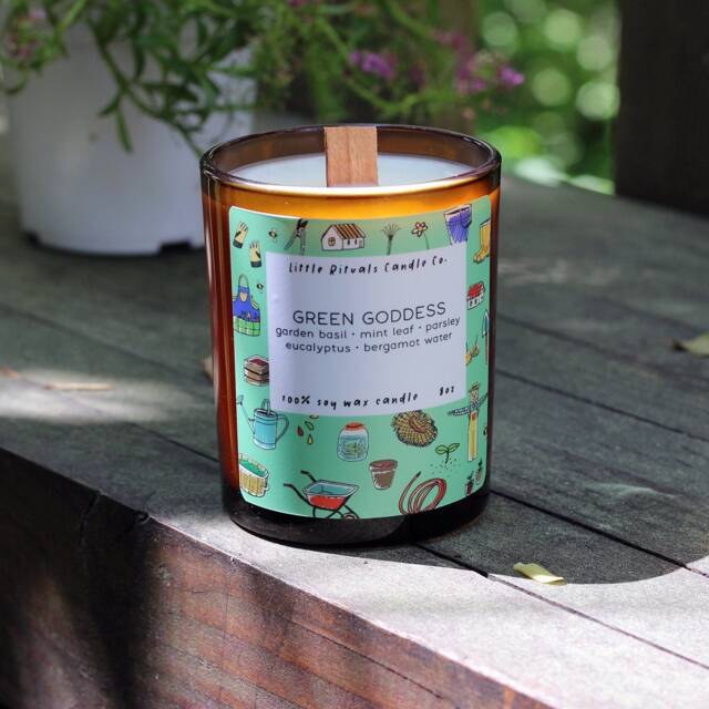 Green Goddess Candle - 8Oz Soy Little Rituals Co - image 1