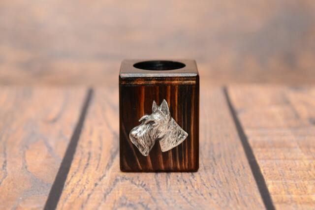Scottish Terrier - Wooden Candlestick With Dog, Souvenir, Decoration, Limited Edition, Collection - image 1
