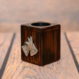 Scottish Terrier - Wooden Candlestick With Dog, Souvenir, Decoration, Limited Edition, Collection - thumbnail 2
