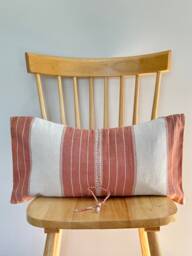 Hand Woven Natural Fiber Lumbar Pillow Cover - thumbnail 1