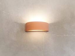 Handmade Terracotta Wall Sconce Arch Shape Ceramic Light Fixture - thumbnail 1