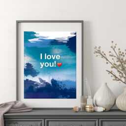 Romantic Love Wall Art Poster, Valentine Meaningful Gift For Him Or Her - thumbnail 1