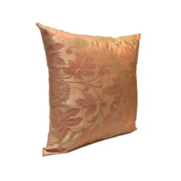 Beige & Salmon Pink Pillow, Throw Pillow Cover, Decorative Cushion Pillowcase, Accent Floral Polyester - thumbnail 2