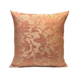 Beige & Salmon Pink Pillow, Throw Pillow Cover, Decorative Cushion Pillowcase, Accent Floral Polyester - thumbnail 1