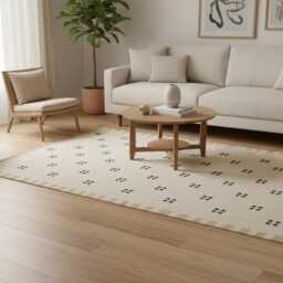Handmade Scandinavian Kilim Runner Rug - Geometric Wool Flatweave, Brown & Beige Decor - thumbnail 4
