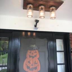 The Amigos Mason Jar Rustic Country Barnwood Light Chandelier - thumbnail 3