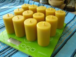 Votive Candles, Beeswax Votives, Candlemas Prayer Catholic Pure Candles - thumbnail 1