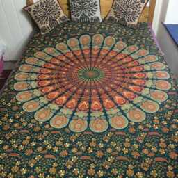 Indian Mandala Neptol Bedspread Throw Wall-Hanging - Boho Ethnic Nomads Wales - thumbnail 3