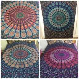 Indian Mandala Neptol Bedspread Throw Wall-Hanging - Boho Ethnic Nomads Wales - thumbnail 1