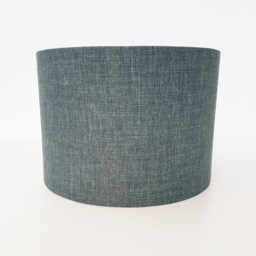 Textured Duck Egg Blue Lampshade With Gold Lining - thumbnail 2