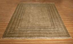 Brown Cotton Kilim Square Woven Rug Hand Embroidery Work Living Room Patio 3x3 9x9 4x6 6x9 Ft