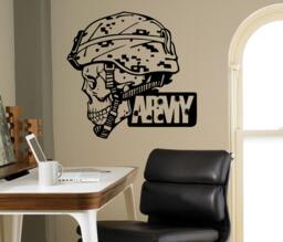 Army Wall Vinyl Decal Military Emblems Sticker Home Interior Bedroom Decor Armed Forces Design 6(Arm - thumbnail 1