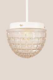 Pavlina Vintage Pendant Light Handcrafted Glass Lamp Textured Retro Ceiling Fixture Yugoslavia Gold Brass - thumbnail 1