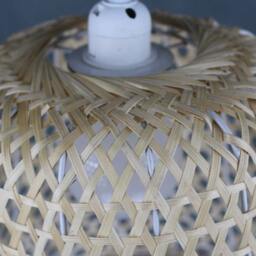 Handwoven Bamboo Pendant Light Rustic Chandelier Lighting - thumbnail 3