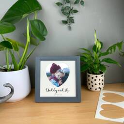 Father's Day Photo Gift, Personalised Family Desk Or Wall Picture Frame, We Love You Dad, Daddy & Me, Daddy's Girl, Heart Frame - thumbnail 2
