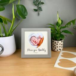 Father's Day Photo Gift, Personalised Family Desk Or Wall Picture Frame, We Love You Dad, Daddy & Me, Daddy's Girl, Heart Frame - thumbnail 3
