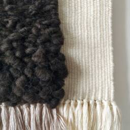 Woven Wall Hanging - Geometric Textile Art For Hallways, Bedrooms, Staircases & Above Sofa Decor - thumbnail 4