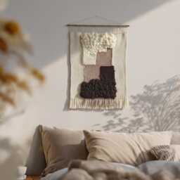 Woven Wall Hanging - Geometric Textile Art For Hallways, Bedrooms, Staircases & Above Sofa Decor