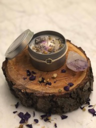Halo Lavender Crystal Candle 6Oz Tin
