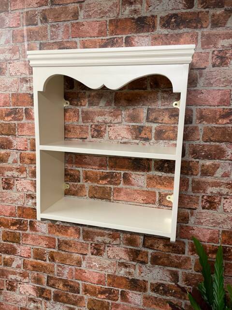 Cottage Wall Shelf, 23cm Deep, Bookcase, Kitchen Spice Rack, Solid Wood, Traditionally Made - image 1