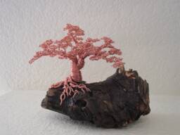 Aluminum Wire Tree On Driftwood - thumbnail 1