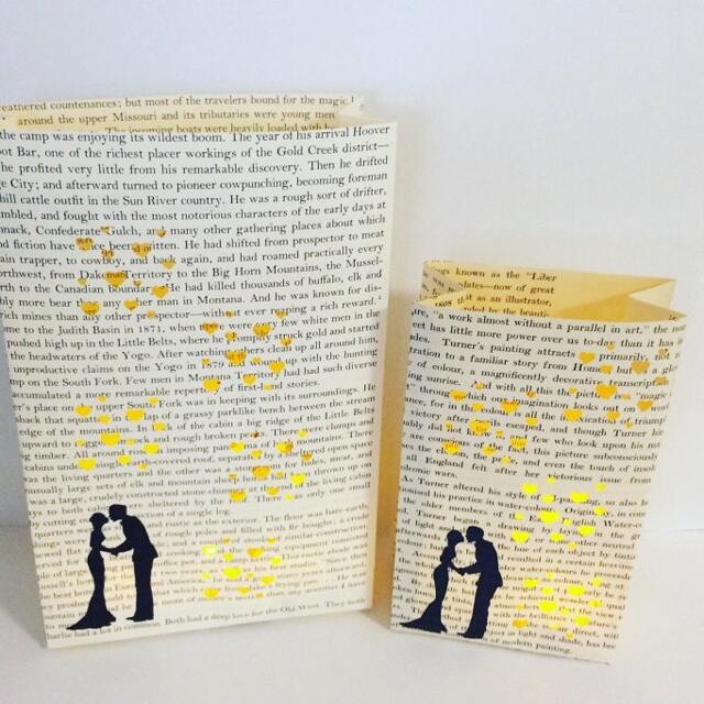 5 Book Luminaries, Vintage, Pages, Paper Lanterns, Decorations, Themed, Club, Luminary Bags, Lanterns - image 1