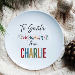 Personalised Christmas Eve Santa Plate, Father Treat Custom Name Family Gift, More Designs - thumbnail 2