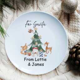 Personalised Christmas Eve Santa Plate, Father Treat Custom Name Family Gift, More Designs - thumbnail 1
