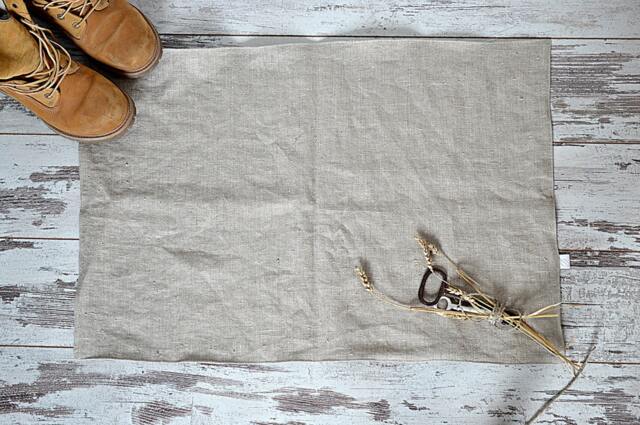 Rustic Linen Bath Mat, Double-Layered, Thick Heavy - image 1