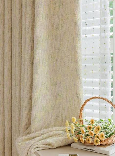 6 Colours A Pair Of Textured Curtains , Nursery Curtains, Custom Boho Curtain Panel, Living Room Bedroom Made, Room Divider - image 1