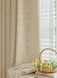 6 Colours A Pair Of Textured Curtains , Nursery Curtains, Custom Boho Curtain Panel, Living Room Bedroom Made, Room Divider - thumbnail 1