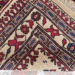 6x9 Handmade Afghan Wool Rug - Blue & Beige Bohemian Geometric Carpet Large Authentic Area For Living Room, Bedroom Or Office Gift - thumbnail 4