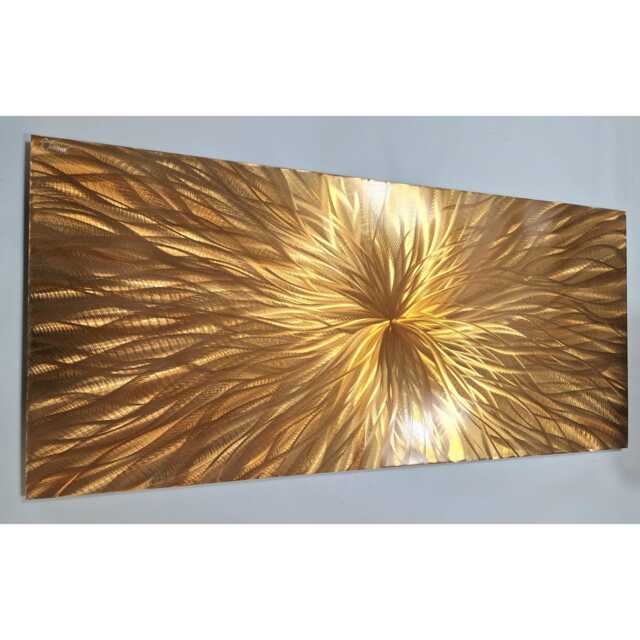 Modern, Abstract, Contemporary Metal Wall Art, Sculpture, 3D Effect, By R Toomer Art. Titled Nova. Copper - image 1
