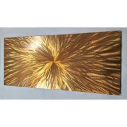 Modern, Abstract, Contemporary Metal Wall Art, Sculpture, 3D Effect, By R Toomer Art. Titled Nova. Copper - thumbnail 3