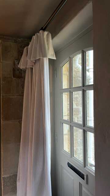 Bespoke Ticking Stripe Flop Over Curtains Made To Measure, Handmade UK - image 1