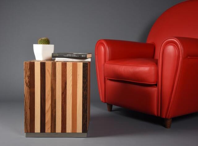 Coffee Table/Living Room Nightstand Modern Made Of Solid Wood Bedside Handmade Mid Century - image 1