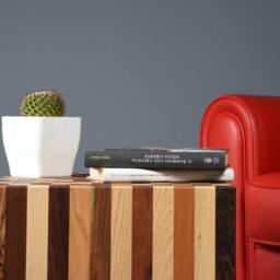 Coffee Table/Living Room Nightstand Modern Made Of Solid Wood Bedside Handmade Mid Century - thumbnail 2