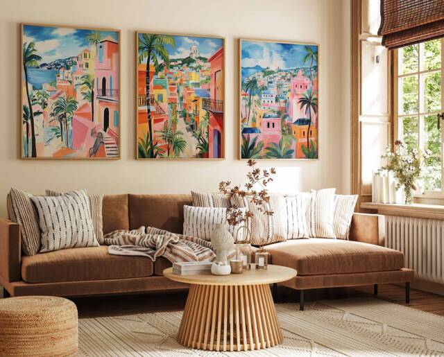 Set Of 3 Puerto Rico Travel Posters, Tropical Floral Prints, Caribbean Wall Art, Decor, Prints - image 1