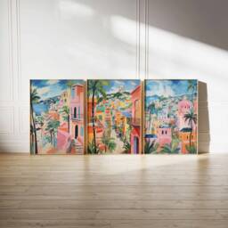 Set Of 3 Puerto Rico Travel Posters, Tropical Floral Prints, Caribbean Wall Art, Decor, Prints - thumbnail 2