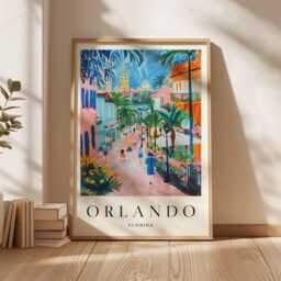 Orlando Theme Park Poster Florida Travel Art Print - thumbnail 3