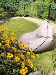 Modern Bean Bag Chair, Floor Pillow Cover, Outdoor Minimalist Cushion, Lounge Pouf - thumbnail 1