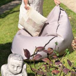 Modern Bean Bag Chair, Floor Pillow Cover, Outdoor Minimalist Cushion, Lounge Pouf - thumbnail 2
