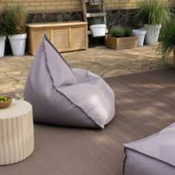 Outdoor Bean Bag Chair, Modern Floor Cushion, Scandinavian Lounger - thumbnail 3