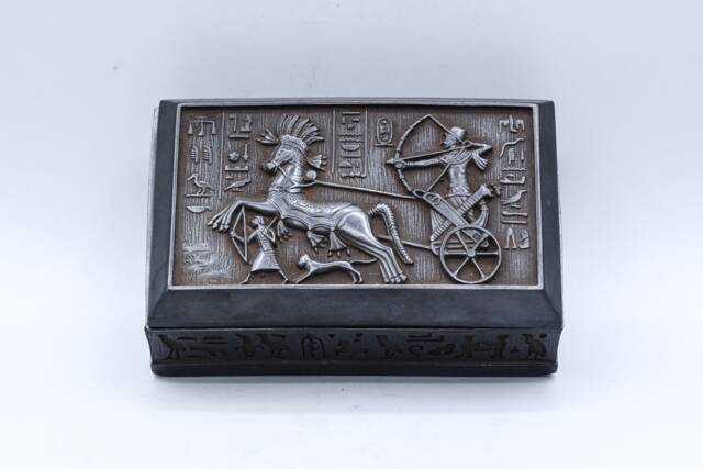 Egyptian Box Decorative Pharaoh Art Stone Made in Egypt - image 1